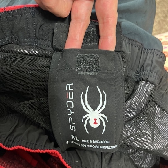 Spyder Swim Trunks Boardshorts Men's XL Red Black Mesh Lining Pockets Inseam 8.5 - Picture 6 of 15